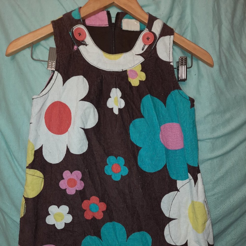 Corduroy floral dress